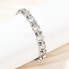 304 Stainless Steel Link Chain Bracelets BJEW-H207-01A-P-3