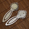 20mm Clear Domed Glass Cabochon Cover for Antique Silver DIY Alloy Portrait Bookmark Making DIY-X0125-AS-NR-4