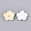 Plumeria Flower Opaque Resin Cabochons CRES-T025-30B-02-3