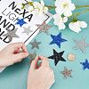20Pcs 10 Style Rhinestone Star Cloth Iron On/Sew On Patches DIY-NB0006-05-4