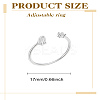 1Pc Letter Brass Rhinestone Open Cuff Rings for Women AJEW-LP0004-47Q-S-2