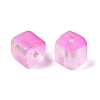 Frosted Glass Beads with Golden Glitter Powder LS-DGLA-NH001-8mm-01H-2