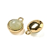 Natural Green Aventurine Half Round Charms STAS-L080-009G-03-2