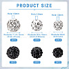 120Pcs 6 Styles Rhinestone Pave Disco Ball Beads RB-TA0001-14-4