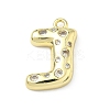 Brass Micro Pave Clear Cubic Zirconia Pendants KK-I476-02G-J-1