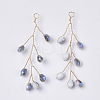 Glass Seed Beads Wire Wrapped Big Pendants FIND-S306-14D-2