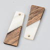 Opaque Resin & Walnut Wood Pendants X-RESI-S389-040A-C04-2