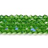 Transparent Electroplate Glass Beads Strands GLAA-F029-3mm-D03-1
