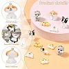 16Pcs 8 Styles Cartoon Opaque Resin Pendants RESI-YW0003-18-3