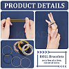 48Pcs 4 Colors Steel Wire Round Snake Chain Bracelets Set BJEW-BC0001-05-4
