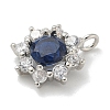Rack Plating Brass Micro Pave Cubic Zirconia Pendants KK-L224-055P-2