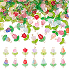 20 Sets 2 Styles Handmade Lampwork Connector Charms FIND-PH0017-40-1