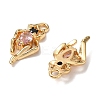 Brass Micro Pave Cubic Zirconia Pendants KK-A259-34G-2