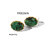Simple Fashion Oval Natural Gemstone Cuff Ring & Stud Earrings Sets FJ0453-1-4