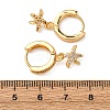 Starfish Brass Micro Pave Cubic Zirconia Hoop Earrings EJEW-F384-14G-01-5