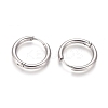 Tarnish Resistant 202 Stainless Steel Huggie Hoop Earrings A-EJEW-F111B-19mm-P-2