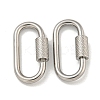 Non-Tarnish 304 Stainless Steel Screw Carabiner Lock Charms STAS-C092-04D-P-1