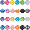24Pcs 12 Colors Resin Rhinestone Beads RESI-PA0001-04-1