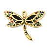 Ion Plating(IP) Real 18K Gold Plated 304 Stainless Steel Rhinestone Pendants STAS-P341-04G-03-1
