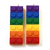 Rainbow Opaque Acrylic Pendants MACR-B0001-03A-1