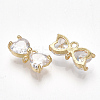 Brass Cubic Zirconia Links KK-S348-308-2