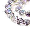 Electroplate Transparent Glass Beads Strands EGLA-B012-AB16-3