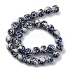 Handmade Blue and White Porcelain Beads Strands PORC-I027-01D-2