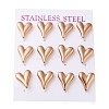 PVD Vacuum Plating 304 Stainless Steel Stud Earring EJEW-C099-04RG-1