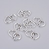 Tibetan Style Double Heart Links connectors TIBE-M029-02AS-LF-1