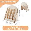 4-Tier 16-Slot Wooden Display Riser Stands ODIS-WH0086-134A-2