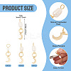 30Pcs 3 Styles Natural Cultured Freshwater Pearl & 201 Stainless Steel Moon Pendants PALLOY-TAC0317-4