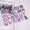 26Pcs 26 Letters Transparent Epoxy Resin Pendants CRES-TA0001-15-5