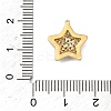 304 Stainless Steel Micro Pave Cubic Zirconia Charms STAS-I356-04G-03-3
