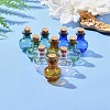 10Pcs 5 Colors Round Glass Cork Bottles Ornament GLAA-FS0001-73-8