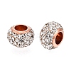 Polymer Clay Rhinestone European Beads RB-S055-16B-2