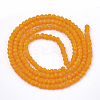 Opaque Solid Color Glass Beads Strands GLAA-S178-14A-05-2