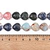 Gradient Color Cherry Quartz Glass & Synthetic Shoushan Stone & Natural Quartz Crystal & Sodalite Kambaba Jasper Beads Strands G-B185-A08-6