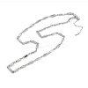 Rack Plating Brass Oval Link Chain Necklaces for Women NJEW-K382-16C-P-1