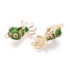 Brass Enamel Pendants KK-T071-27G-01-2