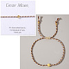 Mother's Day Adjustable Brass Bead Braided Bead Bracelets YE2550-19-1