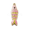 304 Stainless Steel Enamel Pendants STAS-R169-04C-G-1