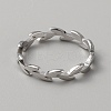 Stainless Steel Olive Branch Wrap Finger Ring for Women RJEW-WH0015-07-2