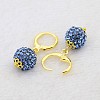 (Jewelry Parties Factory Sale)Dangling Round Ball Resin Rhinestone Earrings LS-EJEW-J080-04G-2