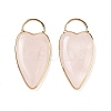 Natural Rose Quartz Pendants G-I393-01G-01-1