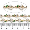 Ion Plating(IP) 304 Stainless Steel Enamel Cherry Link Chains CHS-Z003-01G-05-2