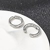 304 Stainless Steel Micro Pave Clear Cubic Zirconia Cuff Earrings EJEW-C096-60P-5