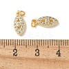 Brass Micro Pave Clear Cubic Zirconia Pendants KK-Q031-47G-08-3