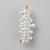 TPU & Zinc Alloy Rose Flower Braided Phone Cord Hair Ties OHAR-WH0014-09A-1