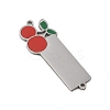 304 Stainless Steel Red Enamel Connector Charms STAS-P377-15P-2