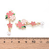 Alloy Enamel and ABS Imitation Pearl Pendants ENAM-T022-49KCG-3